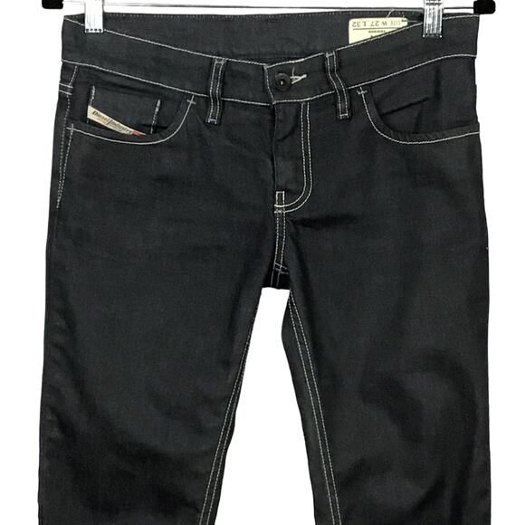 Diesel Jeans LIV Stretch Italian Super Dark Indigo Wash Skinny Slim Jeans sz 27 - Picture 5 of 15
